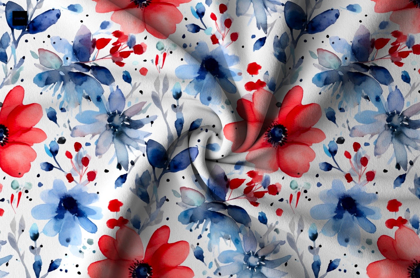 Blue Red Flower